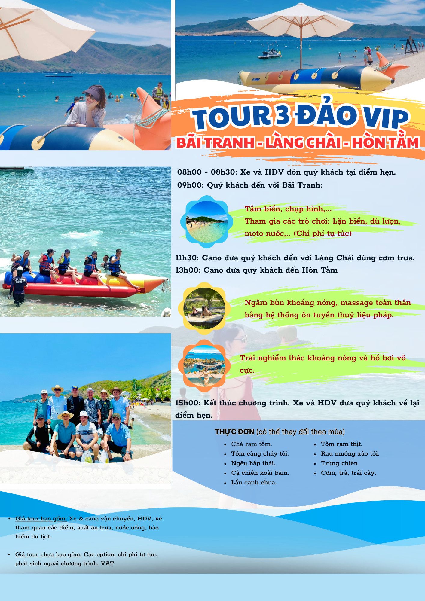 Tour ba đảo VIP